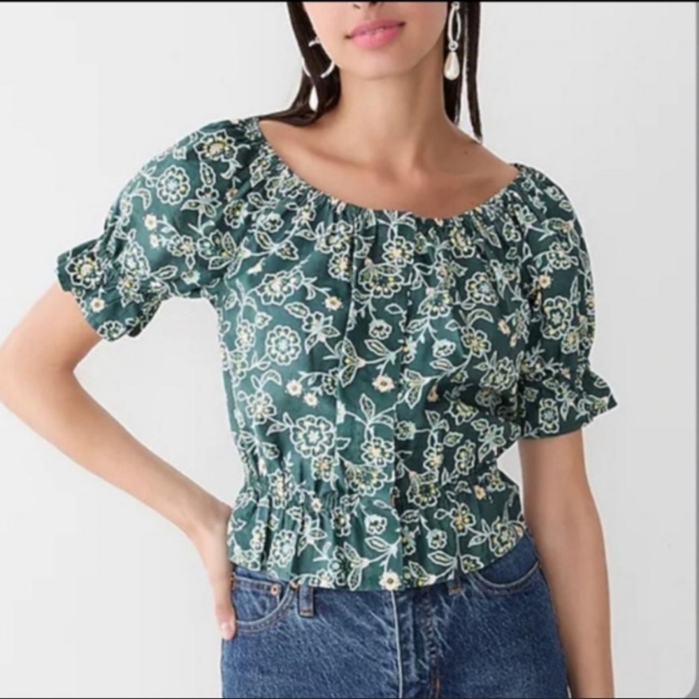 NWOT J.Crew Gathered Scoopneck top